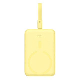 Powerbank Baseus Magnetic Mini Air Wireless 10000mAh 20W+kabel USB C-USB C (żółty)