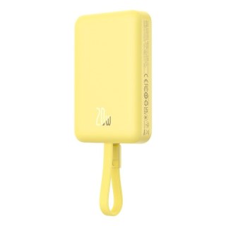 Powerbank Baseus Magnetic Mini Air Wireless 10000mAh 20W+kabel USB C-USB C (żółty)