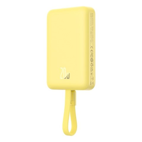 Powerbank Baseus Magnetic Mini Air Wireless 10000mAh 20W+kabel USB C-USB C (żółty)