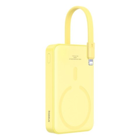 Powerbank Baseus Magnetic Mini Air Wireless 10000mAh 20W+kabel USB C-USB C (żółty)