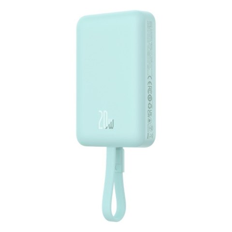 Powerbank Baseus Magnetic Mini Air Wireless 10000mAh 20W+kabel USB C-USB C (peppermint blue)