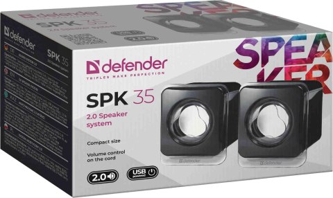 GŁOŚNIKI DEFENDER SPK-35 2.0 5W USB CZARNE GŁOŚNIKI DEFENDER SPK-35 2.0 5W USB CZARNE