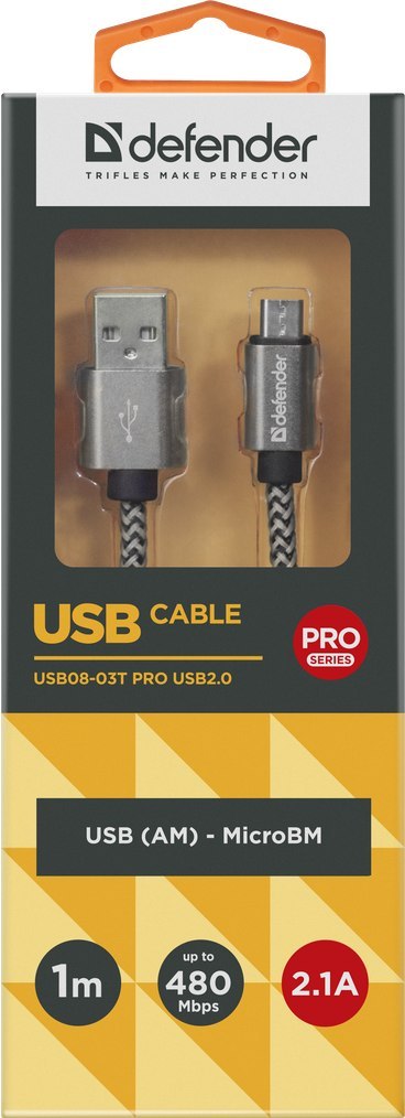 KABEL DEFENDER USB AM-MICRO BM 1.0m 2.1A BIAŁY KABEL DEFENDER USB AM-MICRO BM 1.0m 2.1A BIAŁY