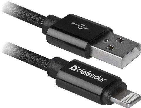 KABEL DEFENDER USB-LIGHTNING 1,0m 2.1A CZARNY KABEL DEFENDER USB-LIGHTNING 1,0m 2.1A CZARNY