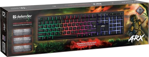 KLAWIATURA DEFENDER ARX GK-196L LED GAMING KLAWIATURA DEFENDER ARX GK-196L LED GAMING