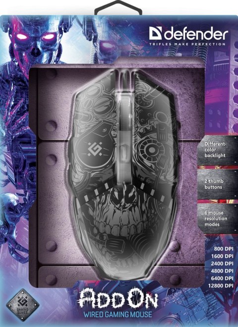 MYSZ DEFENDER GM-702L ADDON OPTIC 12800dpi 6P MYSZ DEFENDER GM-702L ADDON OPTIC 12800dpi 6P