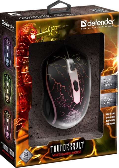 MYSZ DEFENDER GM-925 THUNDERBOLT OPTIC 2400dpi 6P RGB MYSZ DEFENDER GM-925 THUNDERBOLT OPTIC 2400dpi 6P RGB