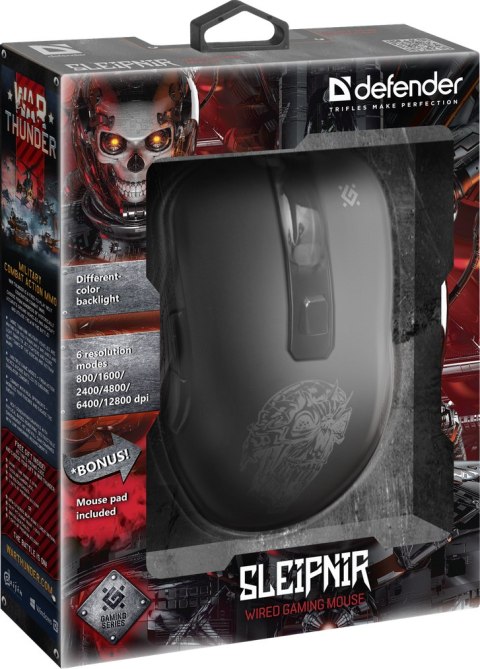 MYSZ DEFENDER GM-927 SLEIPNIR OPTIC 12800dpi 6P MYSZ DEFENDER GM-927 SLEIPNIR OPTIC 12800dpi 6P