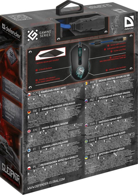 MYSZ DEFENDER GM-927 SLEIPNIR OPTIC 12800dpi 6P MYSZ DEFENDER GM-927 SLEIPNIR OPTIC 12800dpi 6P