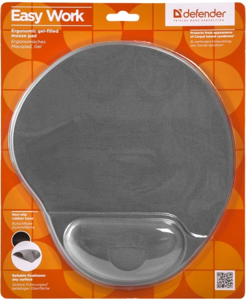 PODKŁADKA DEFENDER EASY WORK ŻELOWA SZARA 260x225x5mm PODKŁADKA DEFENDER EASY WORK ŻELOWA SZARA 260x225x5mm