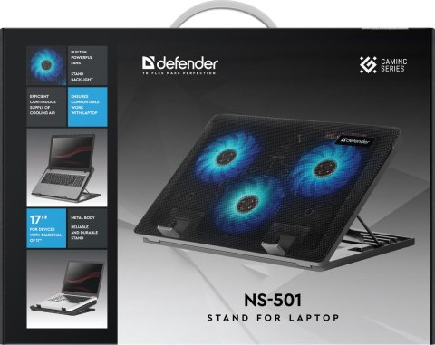 PODSTAWKA DEFENDER POD LAPTOPA NS-501 15.6"-17" 3W 2xUSB PODSTAWKA DEFENDER POD LAPTOPA NS-501 15.6"-17" 3W 2xUSB