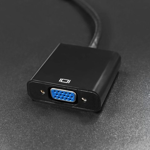 Qoltec Adapter Micro HDMI D męski | VGA żeński | +3.5mm Audio | 0.2m Qoltec Adapter Micro HDMI D męski | VGA żeński | +3.5mm Audio | 0.2m