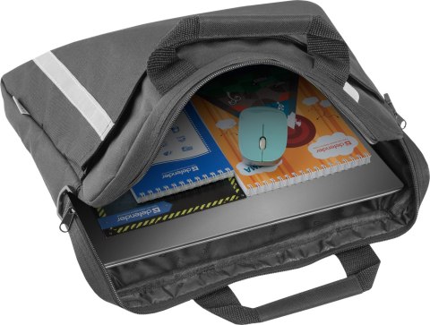 TORBA DEFENDER SHINY CZARNA 15,6"