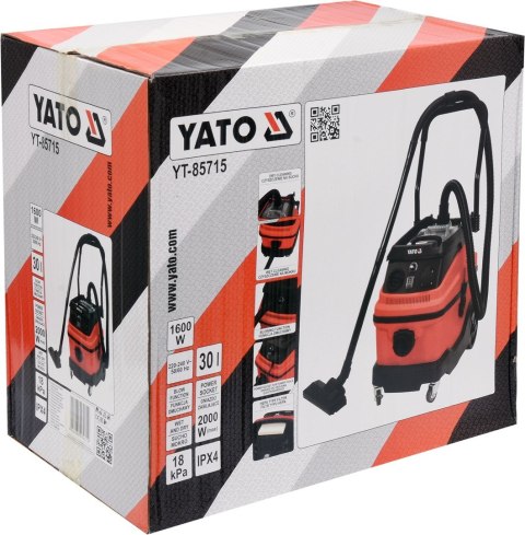 Yato Odkurzacz Przemysłowy Dmuchawa 30L 1600W Yato Odkurzacz Przemysłowy Dmuchawa 30L 1600W