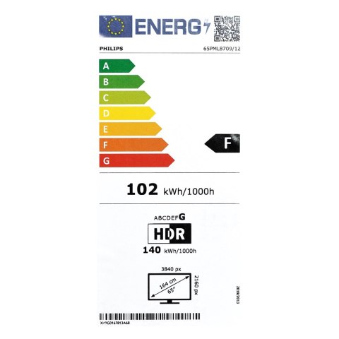 Telewizor Philips 65PML8709/12 Mini LED 65'' 4K Ultra HD Google TV Dolby Atmos DVB-T2 Czarny Telewizor Philips 65PML8709/12 Mini LED 65'' 4K Ultra HD Google TV Dolby Atmos DVB-T2 Czarny