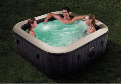 Dmuchane jacuzzi kwadratowe hydromasaż 6 os. 239x71 cm akcesoria premium INTEX 28452