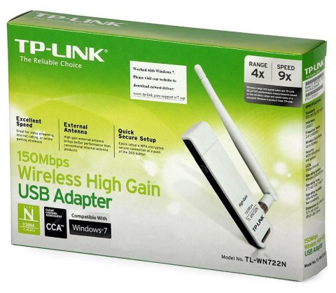 Karta sieciowa bezprzewodowa TP-LINK TL-WN722N Karta sieciowa bezprzewodowa TP-LINK TL-WN722N