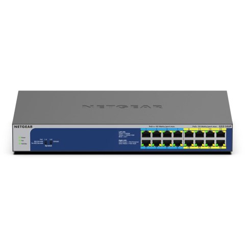 Switch niezarządzalny Netgear GS516UP 16x 10M/100M/1G (8xPoE+, 8xPoE++ 380W) Switch niezarządzalny Netgear GS516UP 16x 10M/100M/1G (8xPoE+, 8xPoE++ 380W)