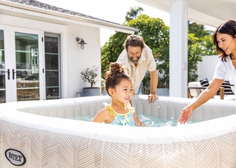 Dmuchane jacuzzi kwadratowe hydromasaż 6 os. 196x71 cm akcesoria premium INTEX 28472 Dmuchane jacuzzi kwadratowe hydromasaż 6 os. 196x71 cm akcesoria premium INTEX 28472