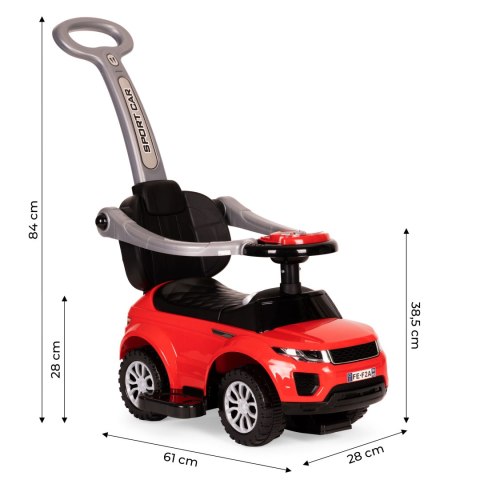 JEŹDZIK CHODZIK PCHACZ 3W1 AUTKO SUPER CAR CZERWONY
