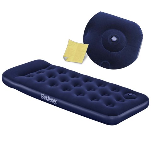 MATERAC DMUCHANY 185X76X22 CM Z WBUDOWANĄ POMPKĄ NOŻNĄ BESTWAY 67223