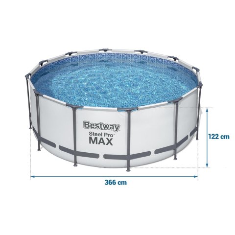 BASEN OGRODOWY STELAŻOWY 366 X 122 CM 18W1 BESTWAY 56420