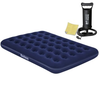 MATERAC DMUCHANY 191X132X22 CM Z POMPKĄ TŁOKOWĄ BESTWAY 67002