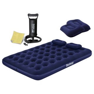 MATERAC DMUCHANY 203X152X22 CM Z POMPKĄ TŁOKOWĄ BESTWAY 67374