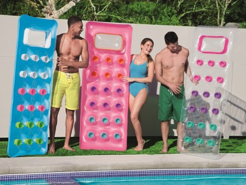 MATERAC PLAŻOWY Z OKIENKIEM 188 X 71 CM BESTWAY 43040 RÓŻOWY