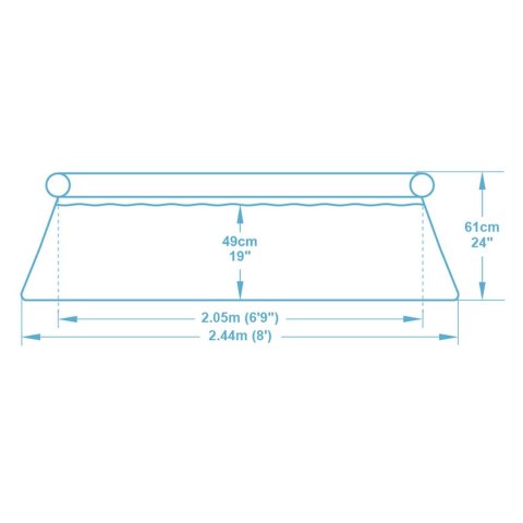 BASEN OGRODOWY ROZPOROWY 244 X 61 CM 9W1 BESTWAY 57450 BASEN OGRODOWY ROZPOROWY 244 X 61 CM 9W1 BESTWAY 57450