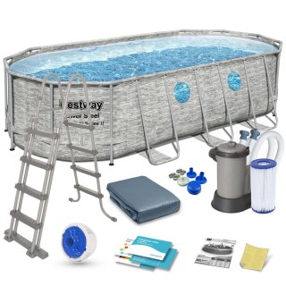 Basen ogrodowy stelażowy 549 x 274 x 122 cm12w1 Bestway 56716N