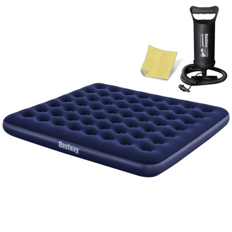 MATERAC DMUCHANY 203X183X22 CM Z POMPKĄ TŁOKOWĄ BESTWAY 67004