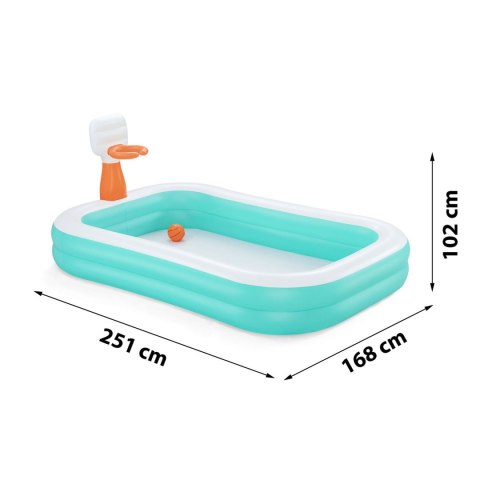 BASEN DMUCHANY DUNK'N SPLASH 251 X 168 X 102 CM BESTWAY 54445