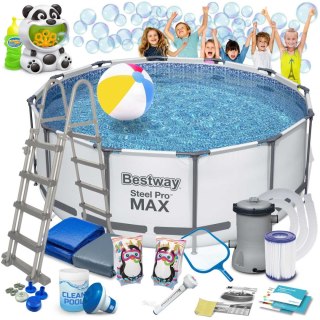 BASEN OGRODOWY STELAŻOWY 366 X 122 CM 18W1 BESTWAY 56420 + MASZYNKA DO BANIEK GRATIS