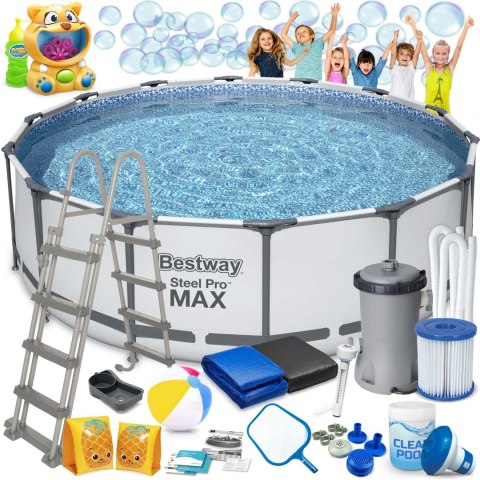 BASEN OGRODOWY STELAŻOWY 427 X 122 CM 19W1 BESTWAY 5612X MASZYNKA DO BANIEK GRATIS