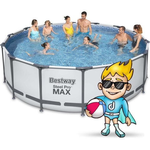 BASEN OGRODOWY STELAŻOWY 427 X 122 CM 19W1 BESTWAY 5612X MASZYNKA DO BANIEK GRATIS