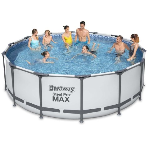 BASEN OGRODOWY STELAŻOWY 427 X 122 CM 19W1 BESTWAY 5612X MASZYNKA DO BANIEK GRATIS