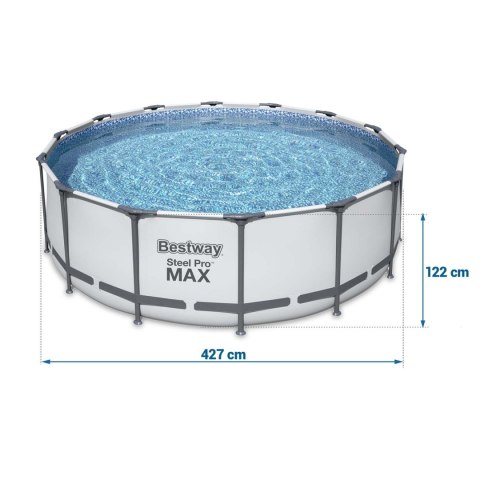 BASEN OGRODOWY STELAŻOWY 427 X 122 CM 19W1 BESTWAY 5612X MASZYNKA DO BANIEK GRATIS