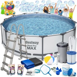 BASEN OGRODOWY STELAŻOWY 457 X 122 CM 18W1 BESTWAY 56438 + MASZYNA DO BANIEK GRATIS