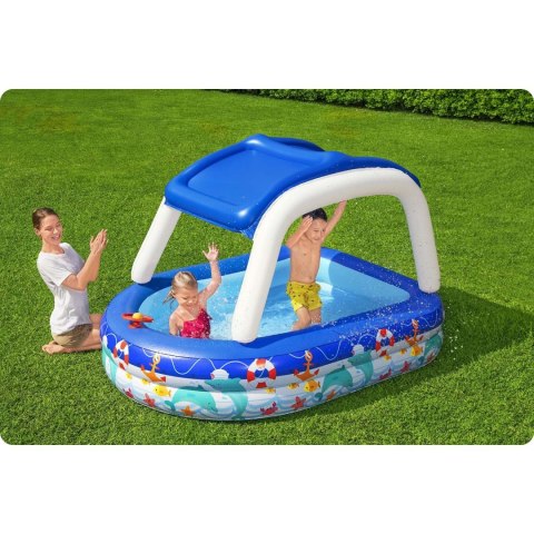 BASENIK DLA DZIECI Z DASZKIEM 213 X 155 X 132 CM BESTWAY 54370