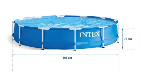 BASEN OGRODOWY STELAŻOWY 366 X 76 CM INTEX 28210 BASEN OGRODOWY STELAŻOWY 366 X 76 CM INTEX 28210