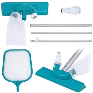ZESTAW DO CZYSZCZENIA BASENU KIJ 167CM + ODKURZACZ + SIATKA BESTWAY 58013