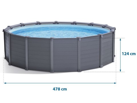 Basen ogrodowy panelowy 478 x 124 cm 18w1 INTEX 26384 Basen ogrodowy panelowy 478 x 124 cm 18w1 INTEX 26384