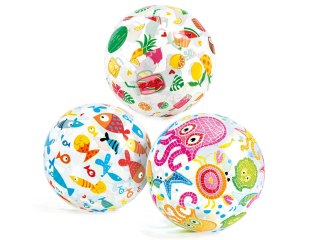 DMUCHANA PIŁKA PLAŻOWA Z NADRUKIEM 51 CM INTEX 59040 RYBKI