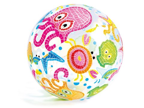 DMUCHANA PIŁKA PLAŻOWA Z NADRUKIEM 51 CM INTEX 59040 RYBKI