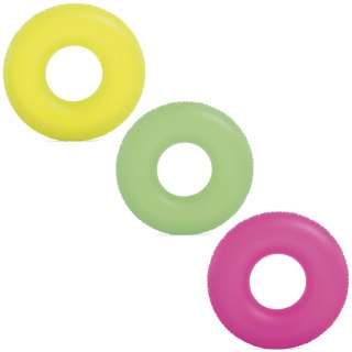 KOŁO DO PŁYWANIA NEON ŚR 91 CM - 3 KOLORY INTEX 59262 ZIELONY