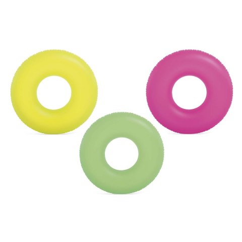 KOŁO DO PŁYWANIA NEON ŚR 91 CM - 3 KOLORY INTEX 59262 ZIELONY