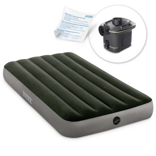 MATERAC DMUCHANY 191X99X25 CM Z POMPKĄ ELEKTRYCZNĄ INTEX 64777