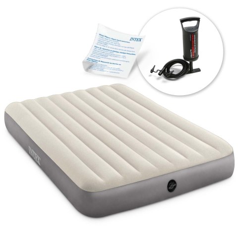 MATERAC DMUCHANY 203X152X25 CM Z POMPKĄ TŁOKOWĄ INTEX 64103