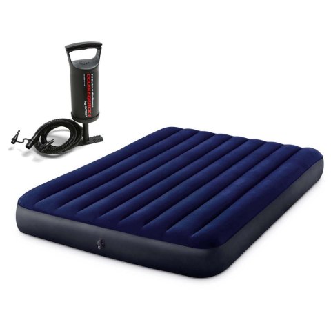 MATERAC DMUCHANY 203X152X25 CM Z POMPKĄ TŁOKOWĄ INTEX 64765